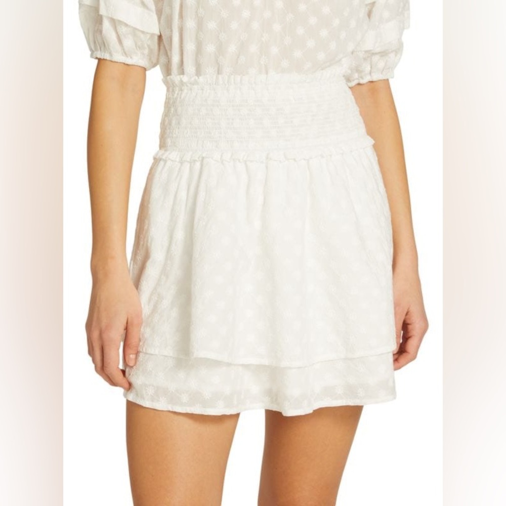 RAILS Addison skirt in White Embroidered Daisies